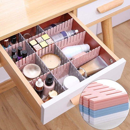 Adjustable Drawer Divider Organizer for Kitchen, Office & Closet – DIY Plastic Grid Storage Partition