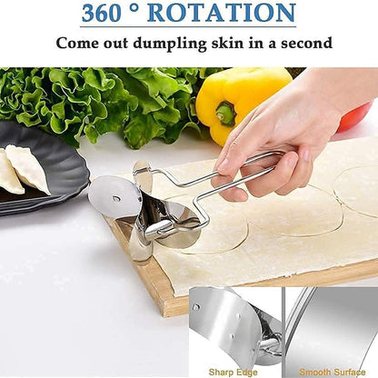 Stainless Steel Dumpling Maker & Round Dough Skin Cutter