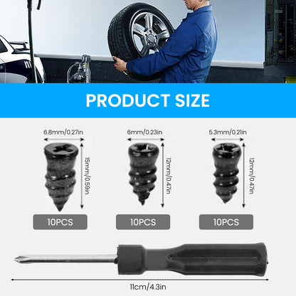 Tubeless Tyre Repair Rubber Nails Kit