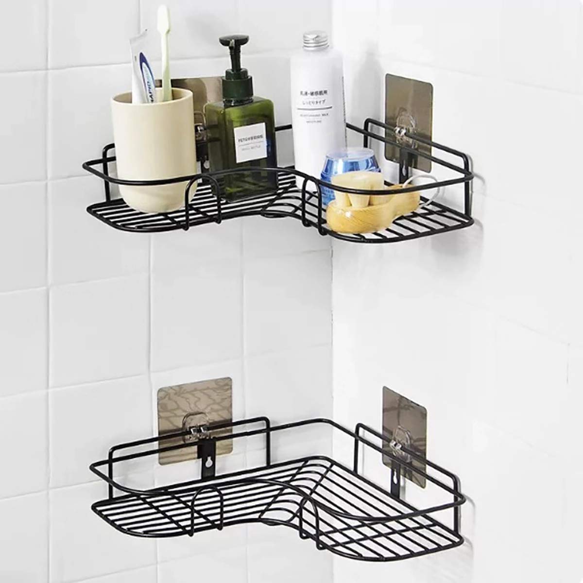 Self-Adhesive Bathroom Corner Shelf for Wall