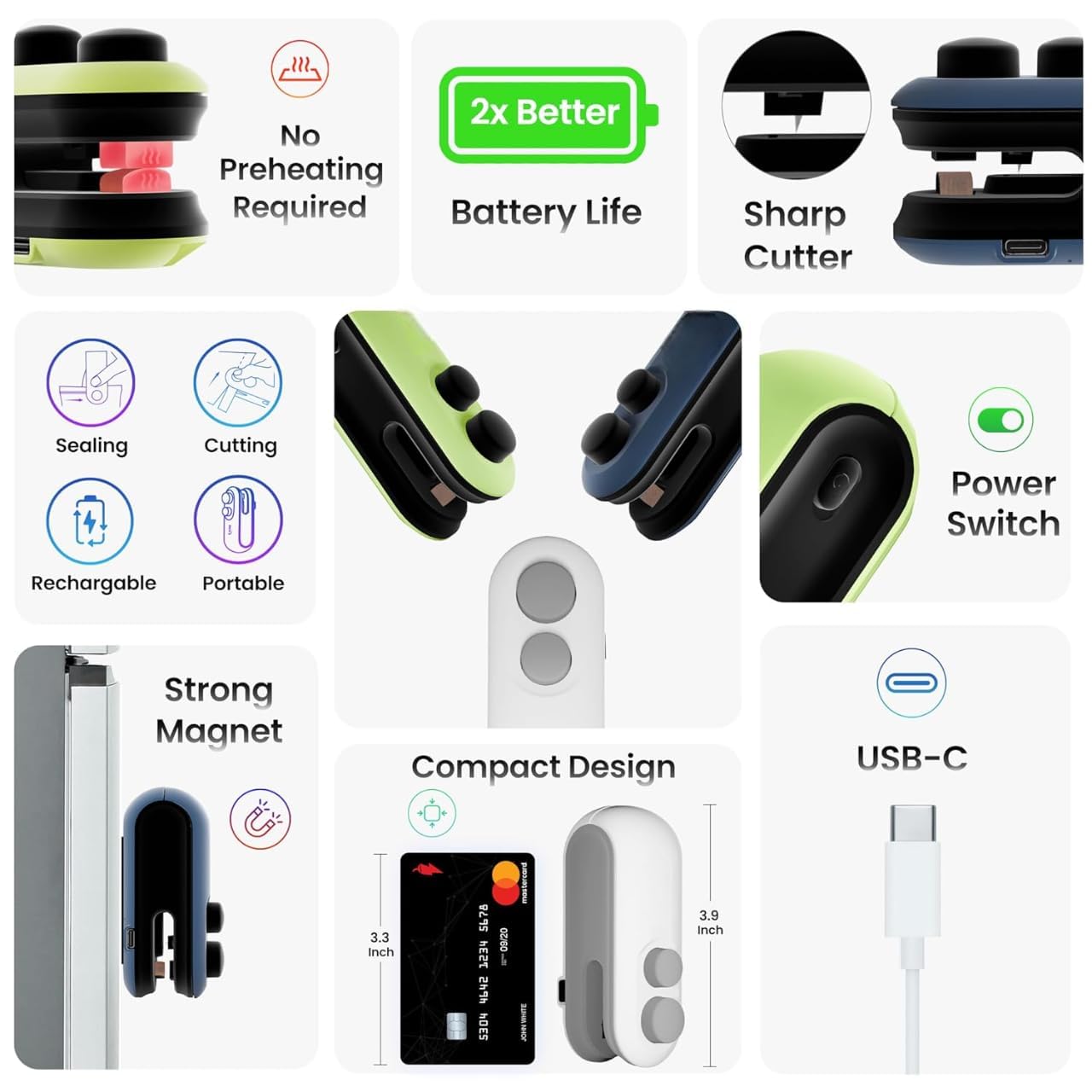 2-in-1 Rechargeable Mini Bag Sealer