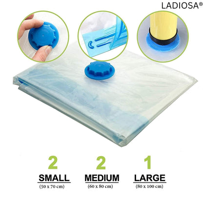Vaccum Storage Bags (PUMP With PACK OF 5 Bag )