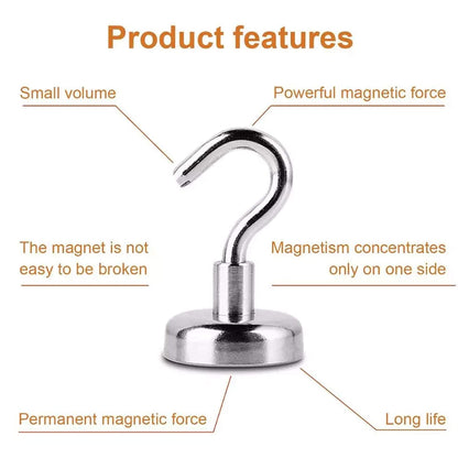 Heavy Duty Magnetic Hook for Kitchen, Fridge, Garage & Office