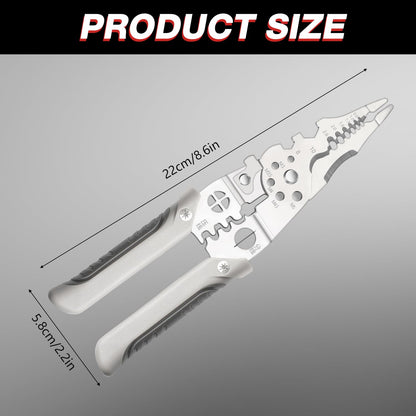 Heavy-Duty Multi-Function Wire Stripper & Crimping Pliers