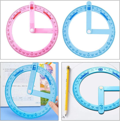 Multi Angle Measuring Protractor Ruler 360 Degree Rotating Tool