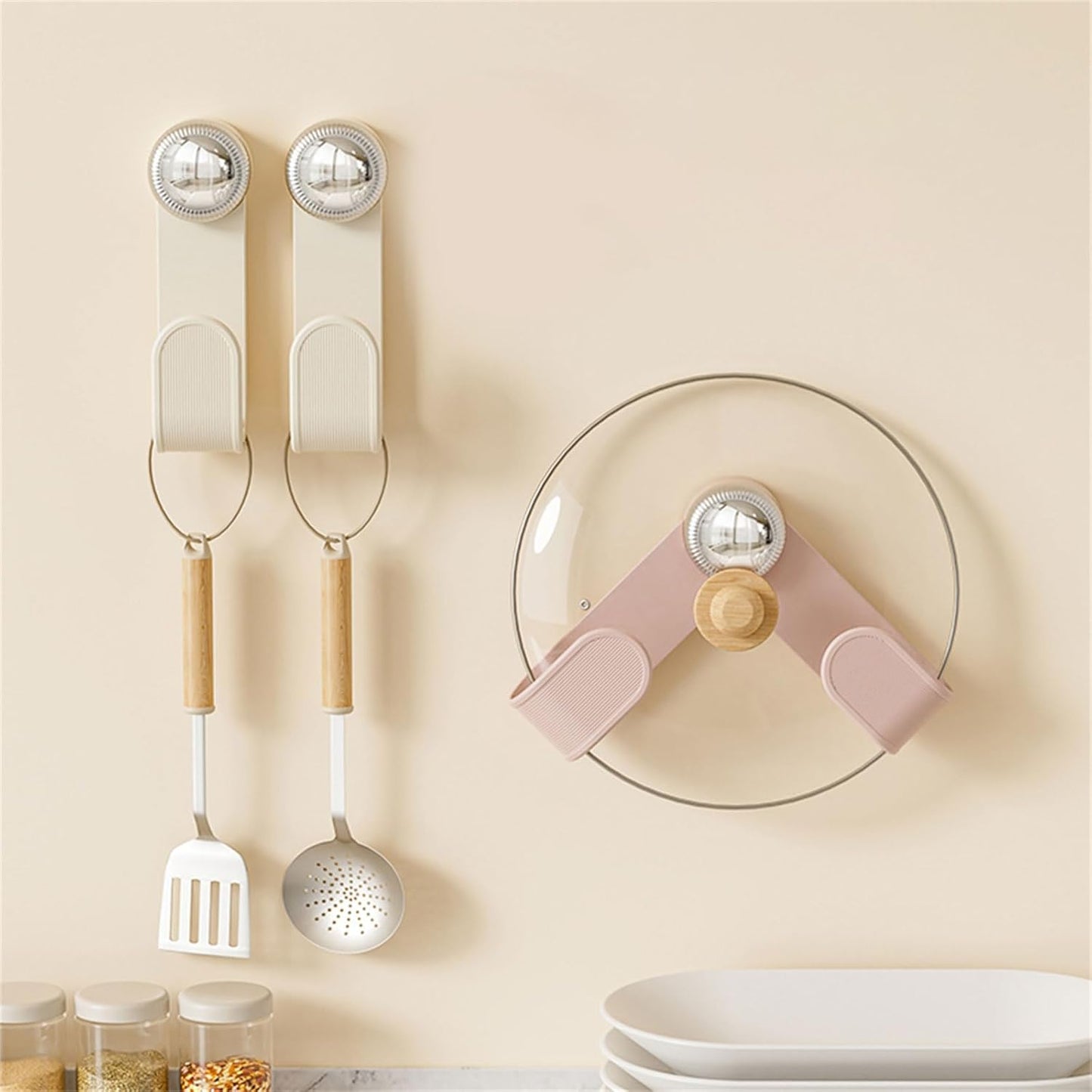 Multi-Purpose Suction Hook & Pot Lid Holder