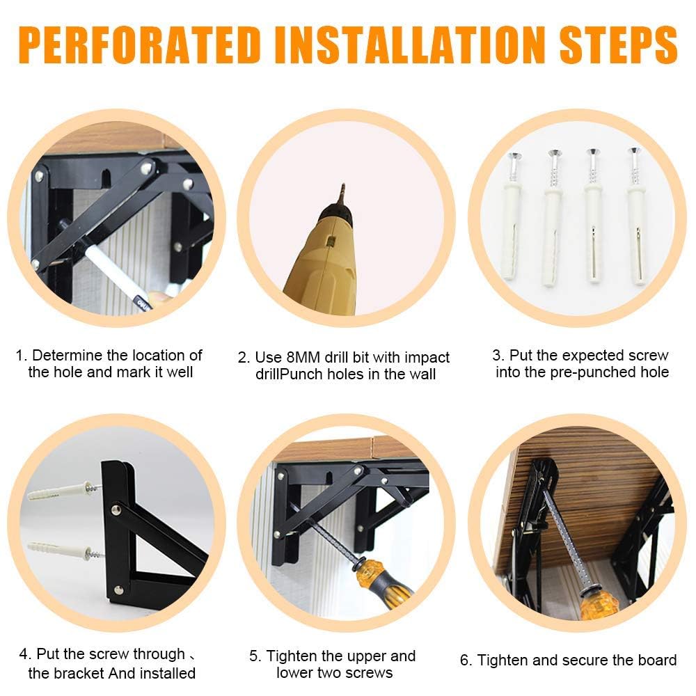 Heavy Duty Foldable Wall Mount Brackets