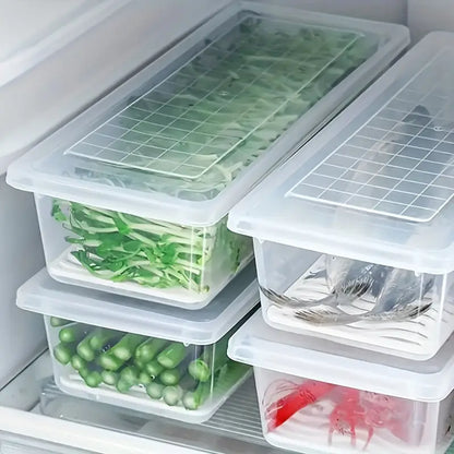 Food Storage Container Set with Lid And Detachable Drain Pan