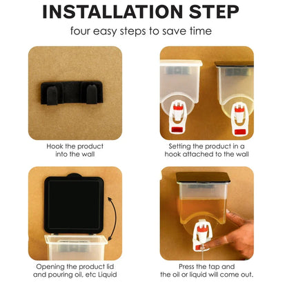Wall Mounted Oil Dispenser – 1100ml No-Drip