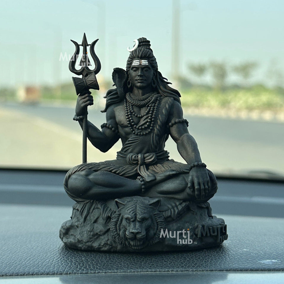 Bholenath Shiva — The Calm Protector | Hand-Finished Idol for Car, Desk & Altar