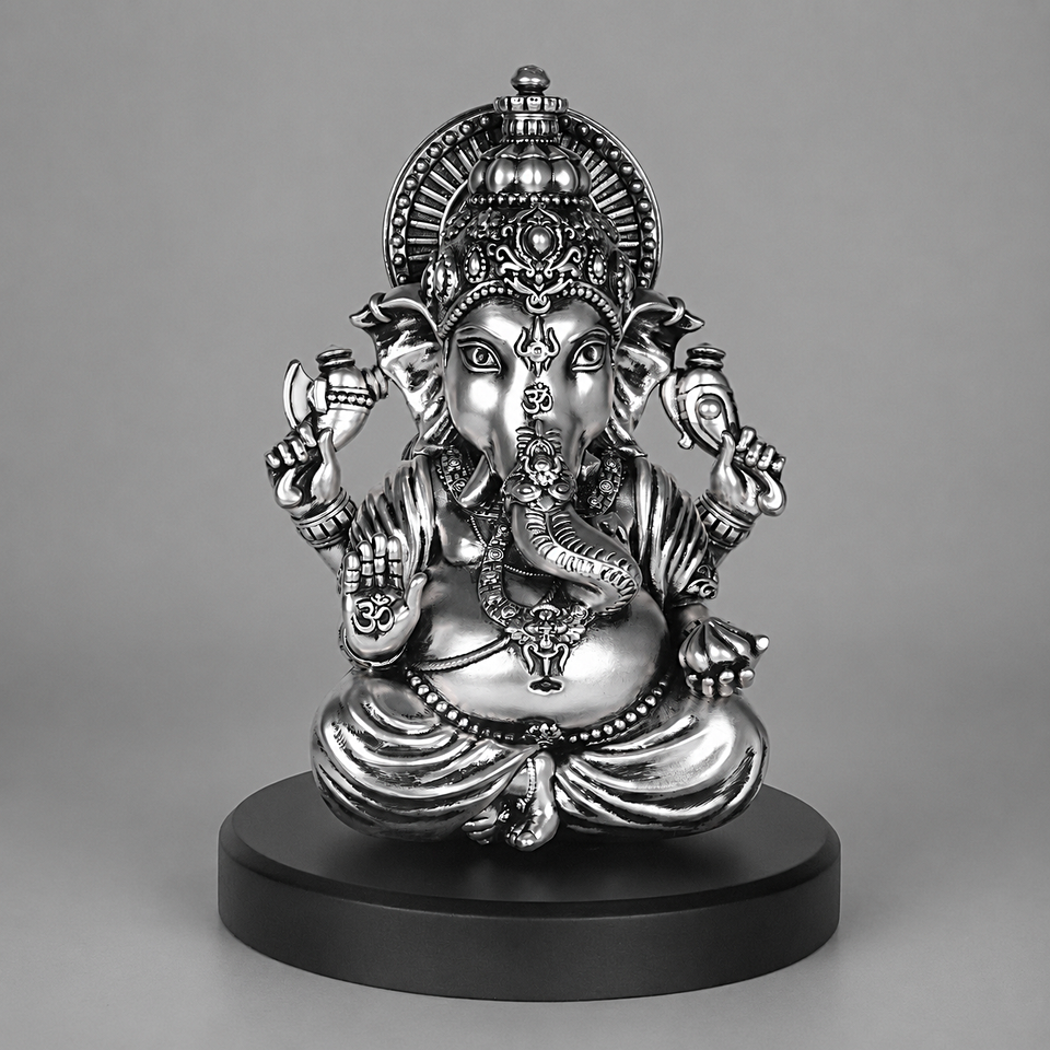 Vighnaharta Ganesha Silver Plated