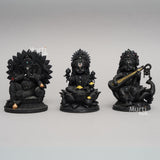 Baal Laxmi Ganesh Saraswati Idol Trio – Divine Dashboard Set for Prosperity, Wisdom & Auspicious Beginnings