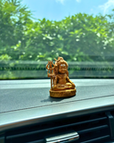 Baal Shiva Idol — The Serene Meditator | Antique Gold Finish | Car Dashboard & Home
