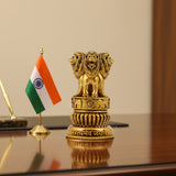 Indian National Flag and Ashok Stambh Combo