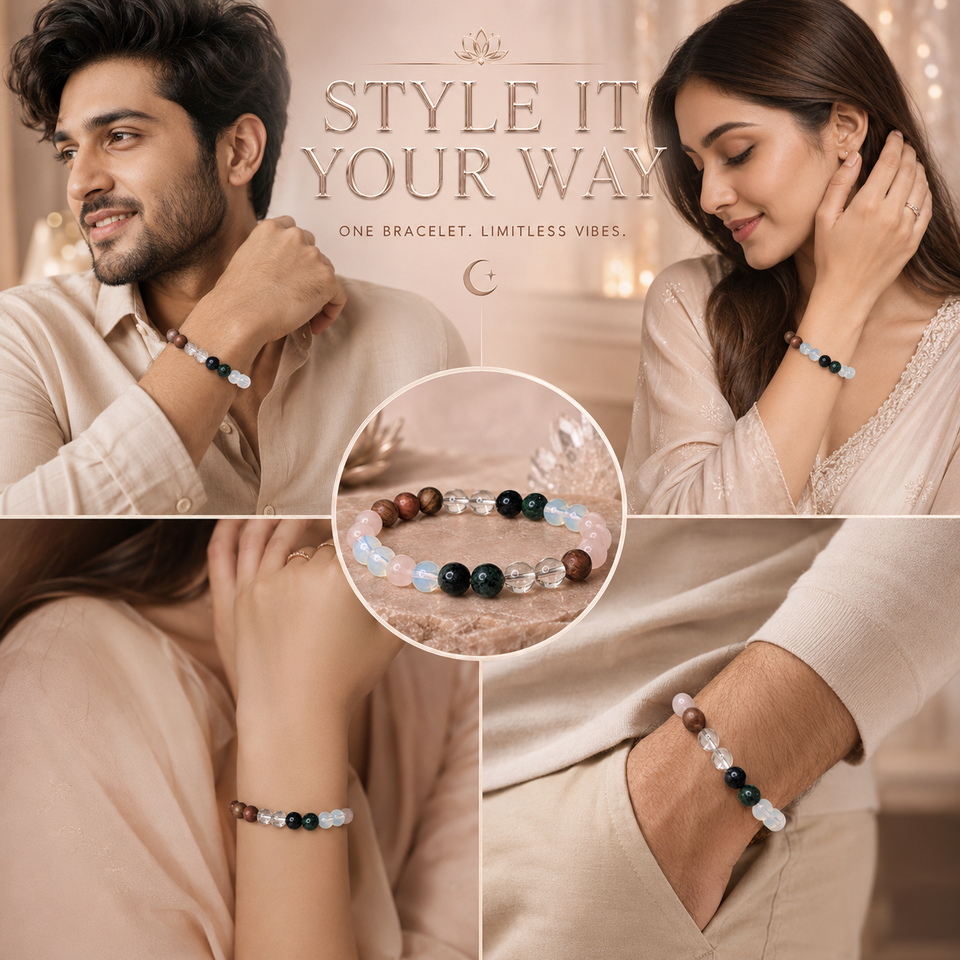 Ruling Number 6 | Crystal Bracelet | Numerology Bracelet - 8mm