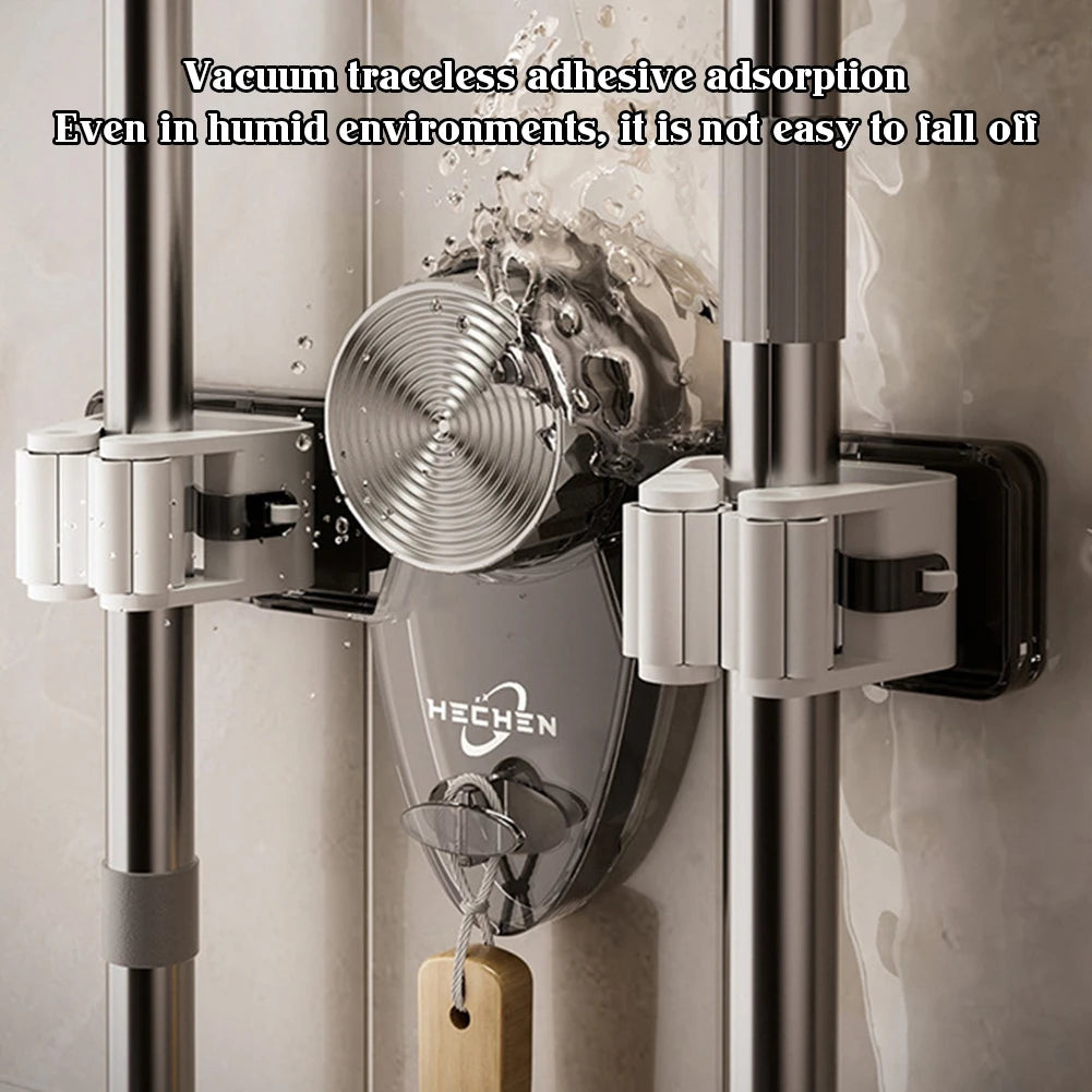 No-Drill Wall Mount Mop & Broom Grippers