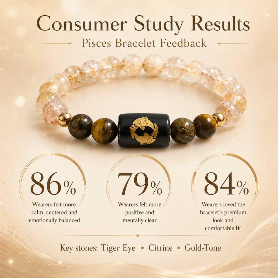 Pisces (मीन राशि) Zodiac Tiger Eye & Citrine Bracelet