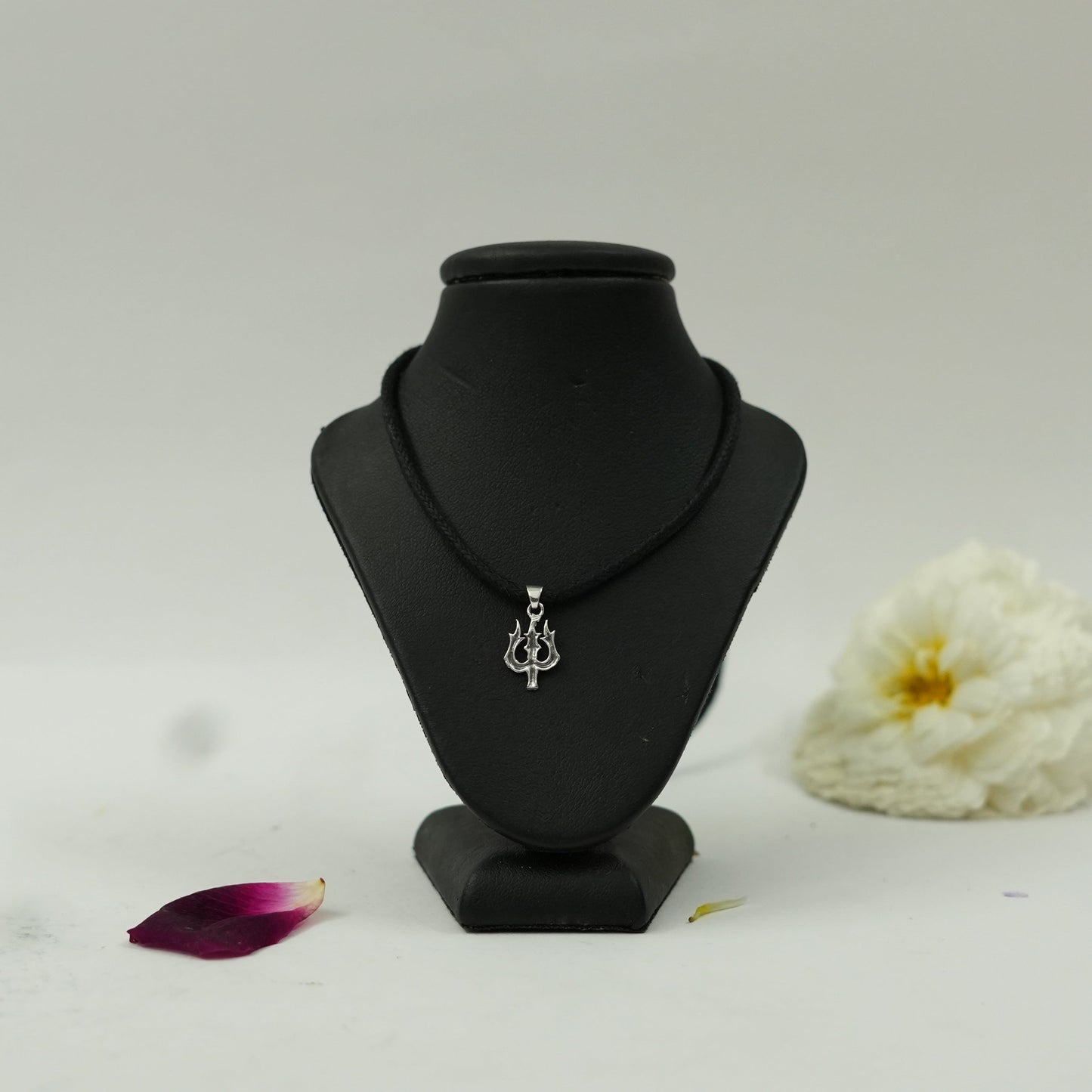 Sacred Trishul Pendant in Brass with Silver Finish – Divine Shiva Symbol (Pendant Only)
