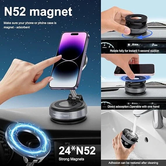 HoldEase™ – Ultra-Strong Magnetic Base | Hands-Free Viewing | Works with All Phones