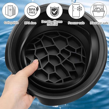 Foldable Ice Face Bowl with Built-In Ice Mold