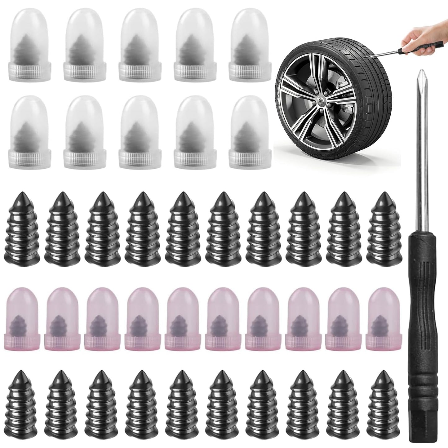 Tubeless Tyre Repair Rubber Nails Kit