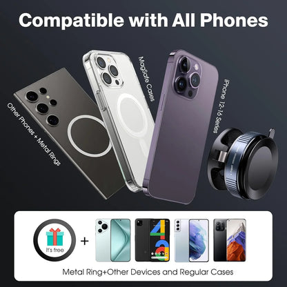 HoldEase™ – Ultra-Strong Magnetic Base | Hands-Free Viewing | Works with All Phones
