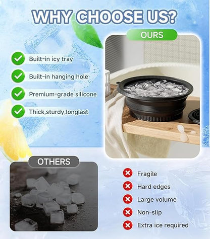 Foldable Ice Face Bowl with Built-In Ice Mold
