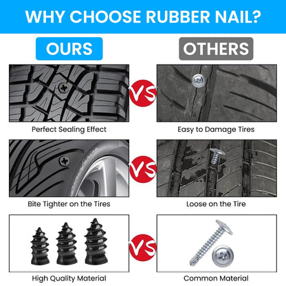 Tubeless Tyre Repair Rubber Nails Kit