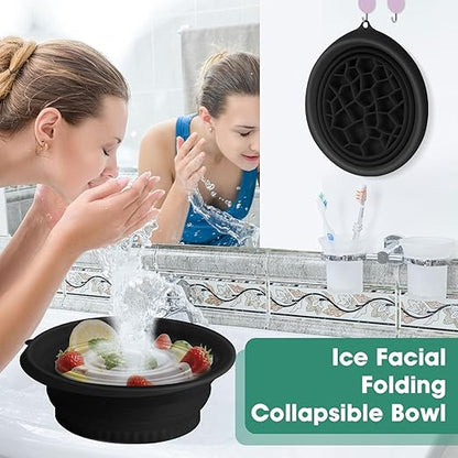 Foldable Ice Face Bowl with Built-In Ice Mold