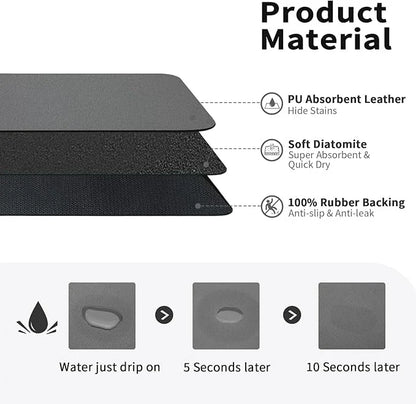 DryEdge™ – Absorbent Sink Mat | Quick-Dry, Anti-Slip Base | For Wet Counters & Dish Racks