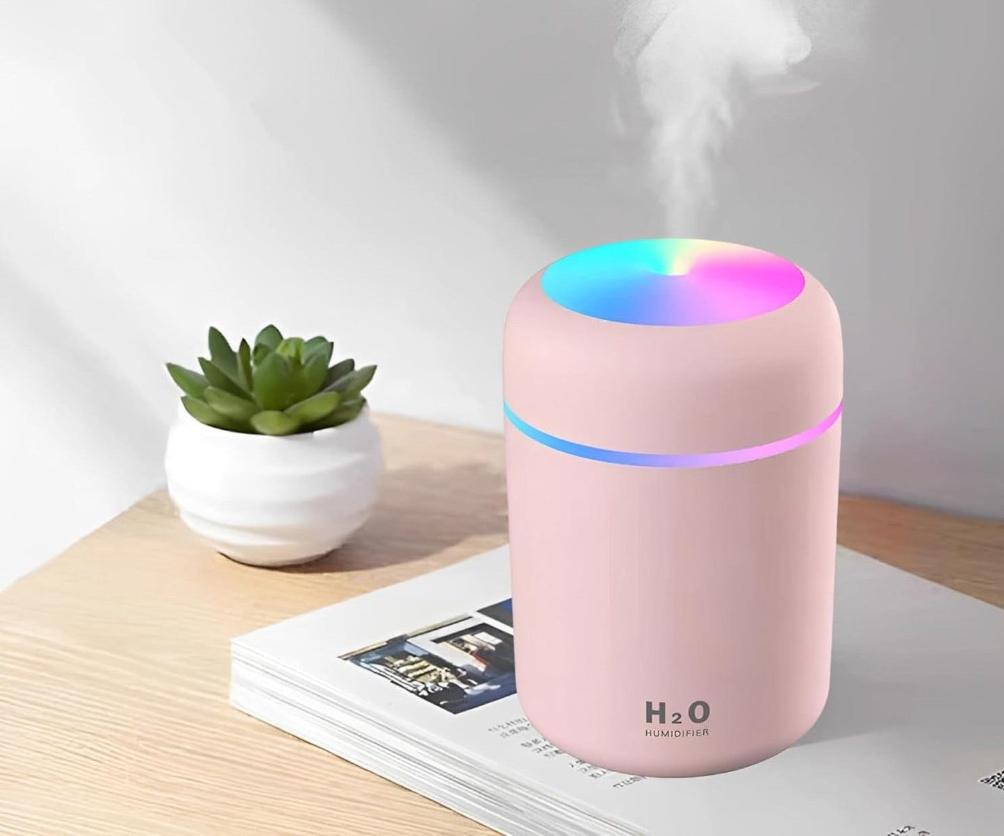 H2O Humidifier – Portable Mini Air Diffuser with LED Night Light