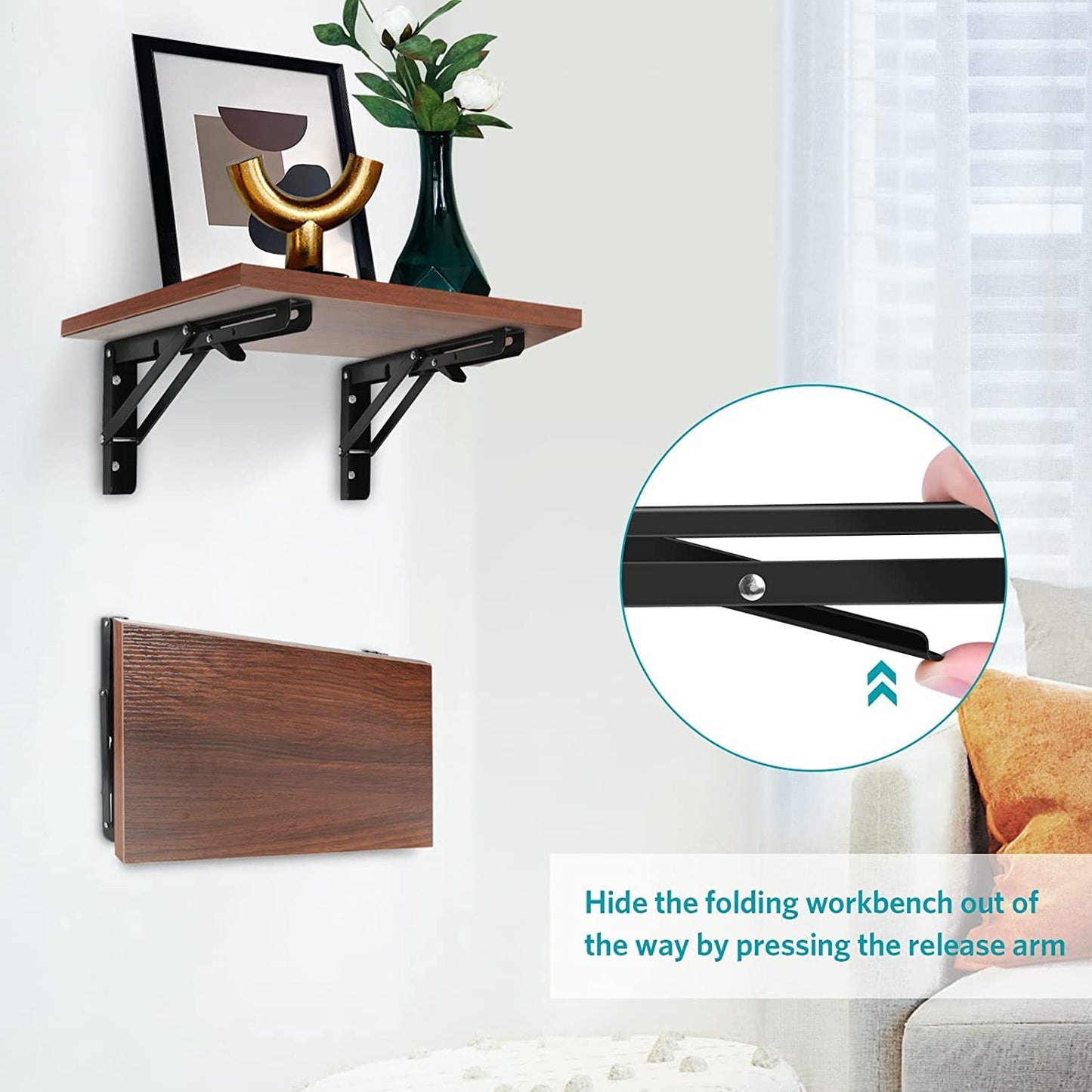 Heavy Duty Foldable Wall Mount Brackets