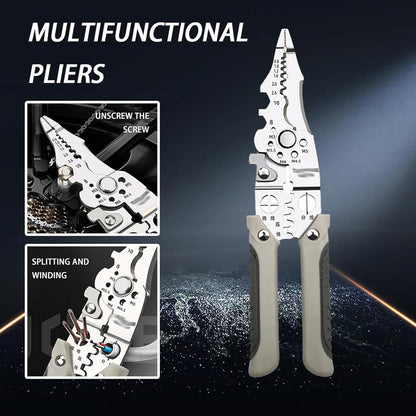 Heavy-Duty Multi-Function Wire Stripper & Crimping Pliers