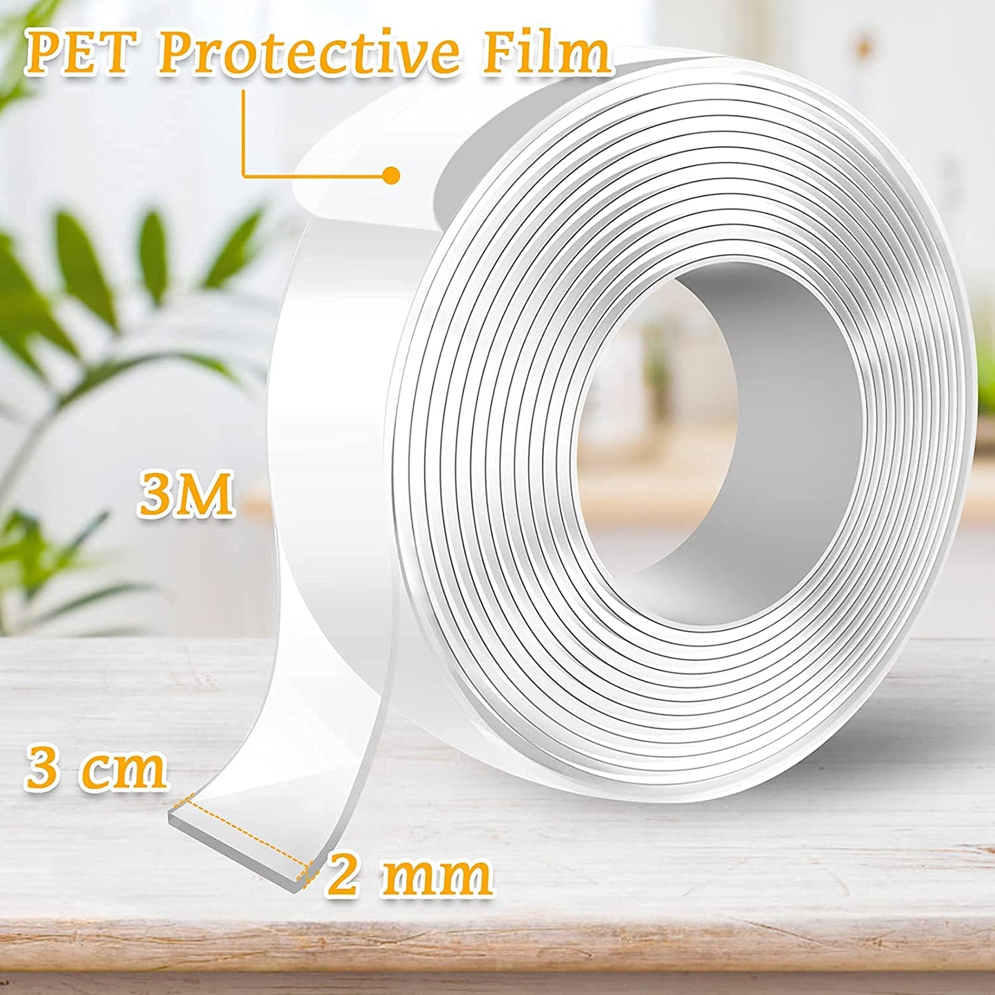 Reusable Nano Gel Double-Sided Tape