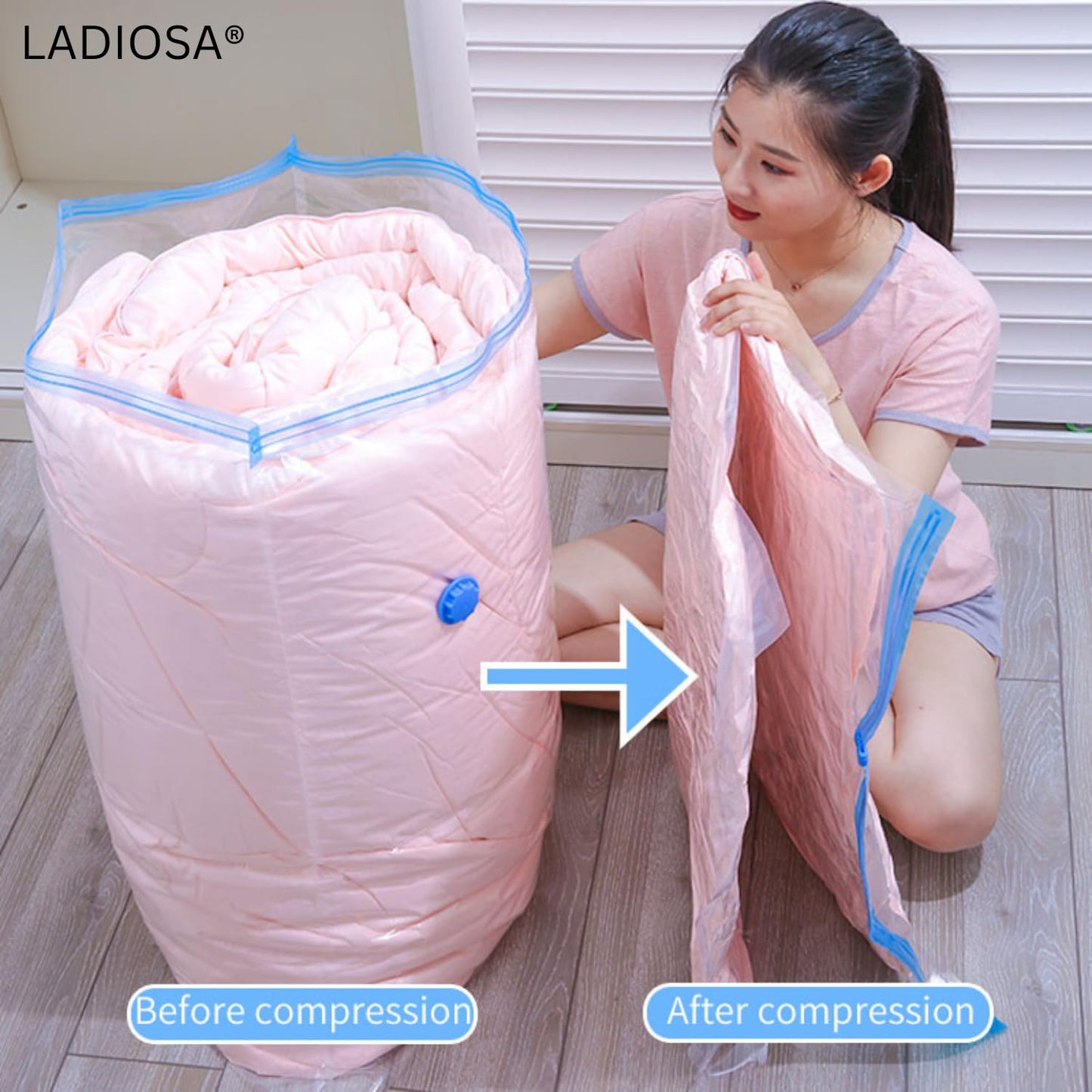 Vaccum Storage Bags (PUMP With PACK OF 5 Bag )