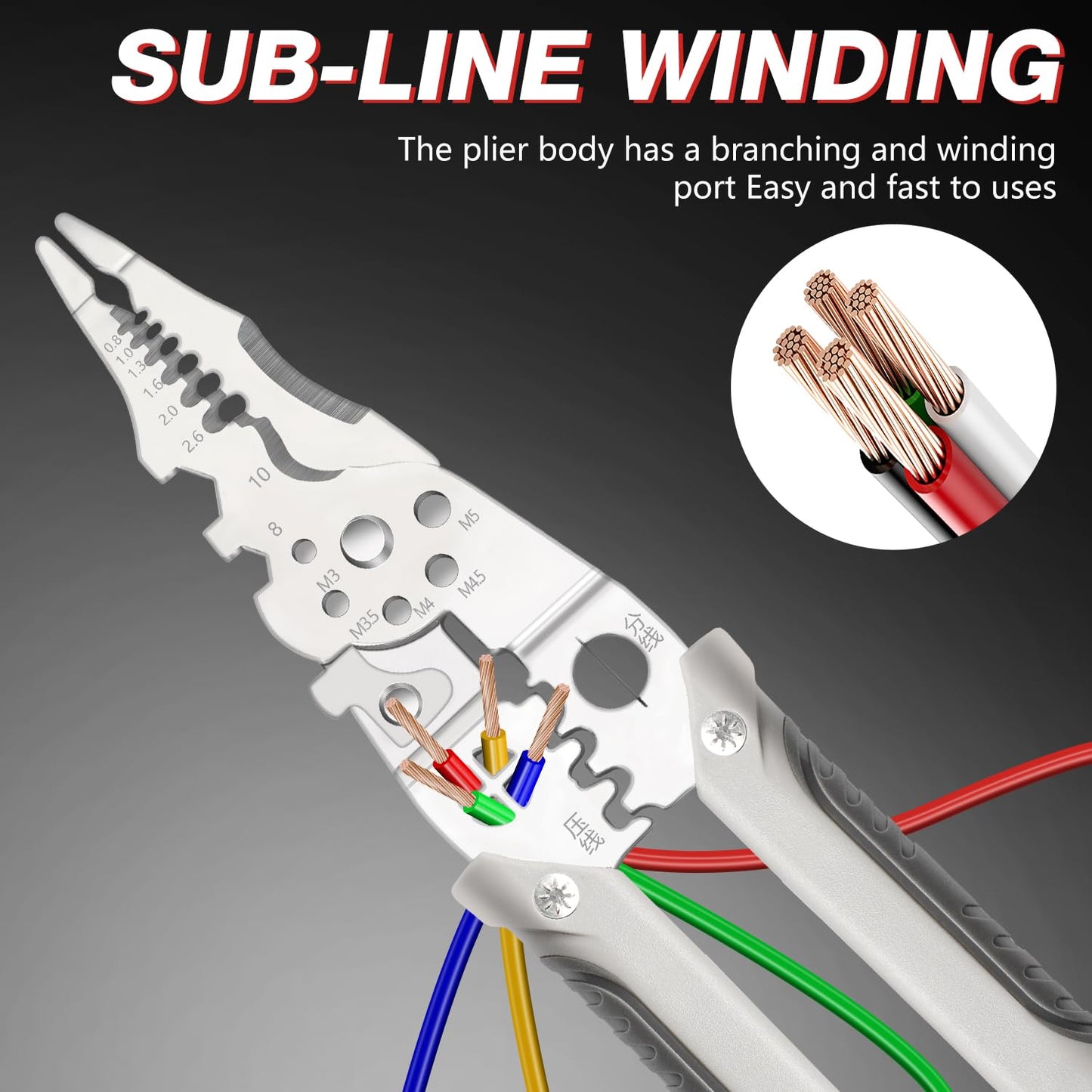 Heavy-Duty Multi-Function Wire Stripper & Crimping Pliers