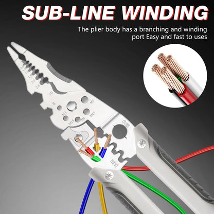 Heavy-Duty Multi-Function Wire Stripper & Crimping Pliers