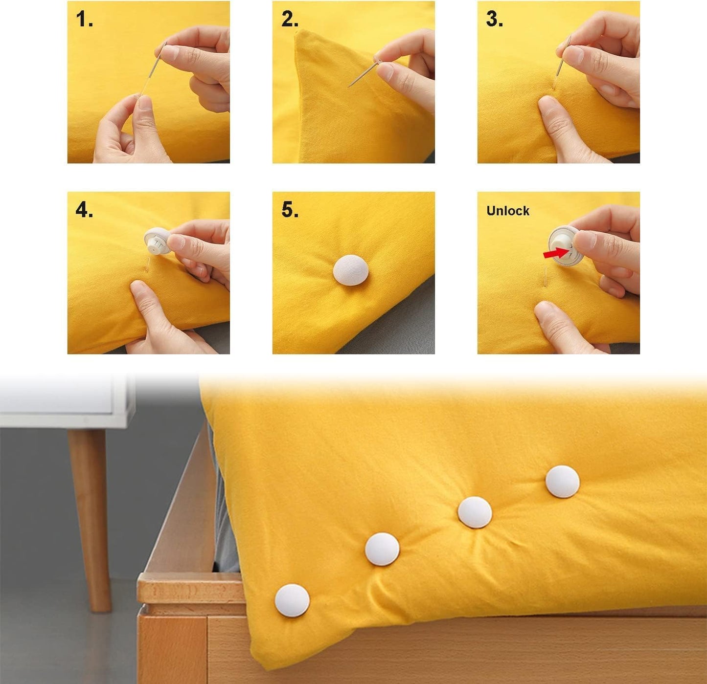 Anti-Slip Comforter Holder Clips for Duvet Covers