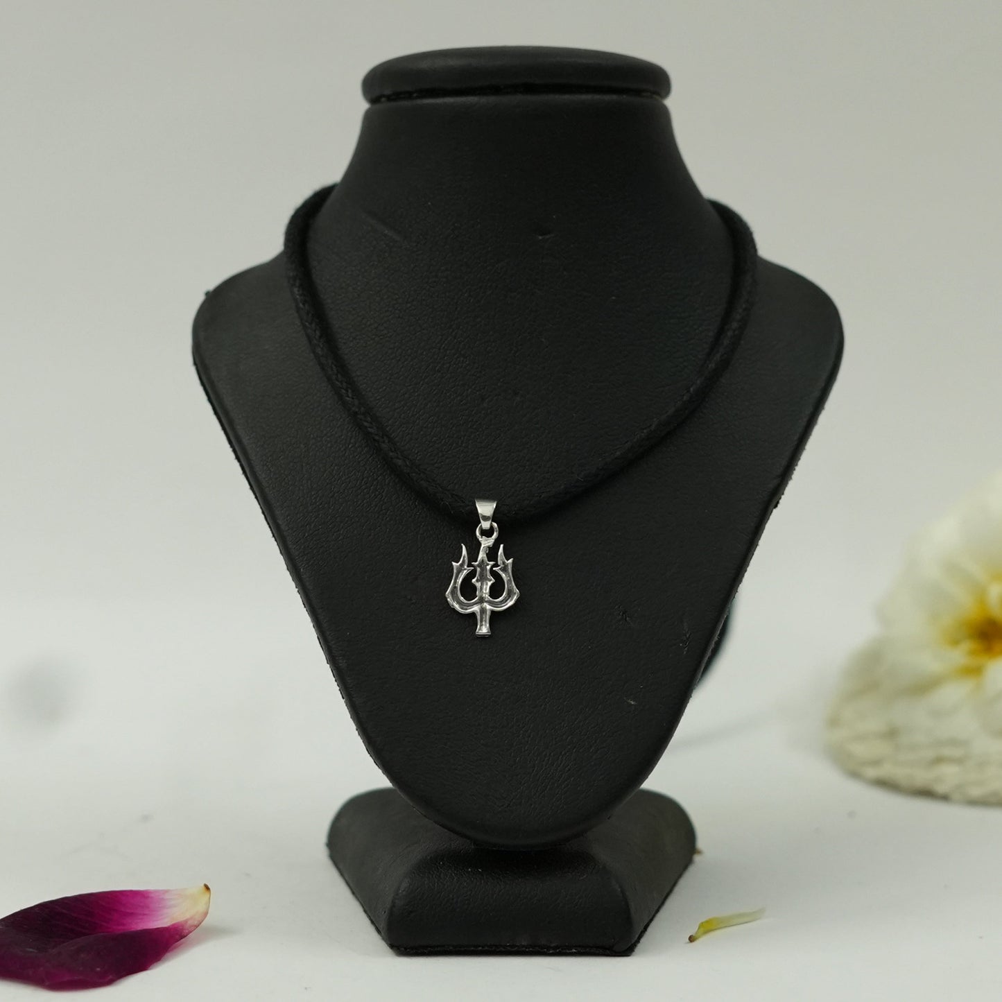 Sacred Trishul Pendant in Brass with Silver Finish – Divine Shiva Symbol (Pendant Only)
