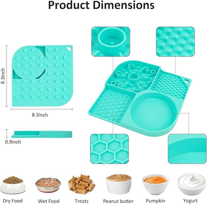 Pet Licking Mat with 4 Sections