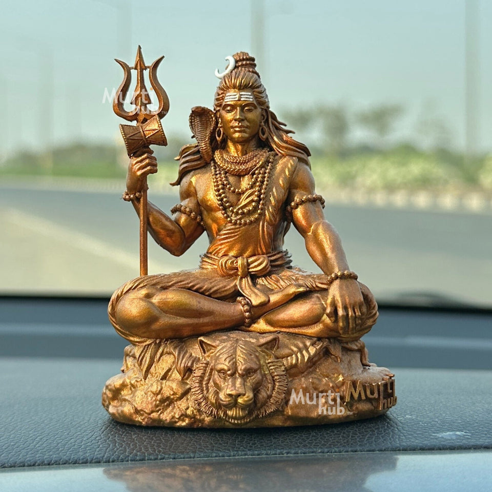 Bholenath Shiva — The Calm Protector | Hand-Finished Idol for Car, Desk & Altar
