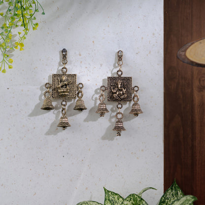 Brass Lakshmi Ganesh Latkan With Bells