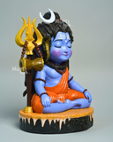 Baal Shiva Idol — The Serene Meditator | Hand-Painted, 7 cm | Car Dashboard & Home