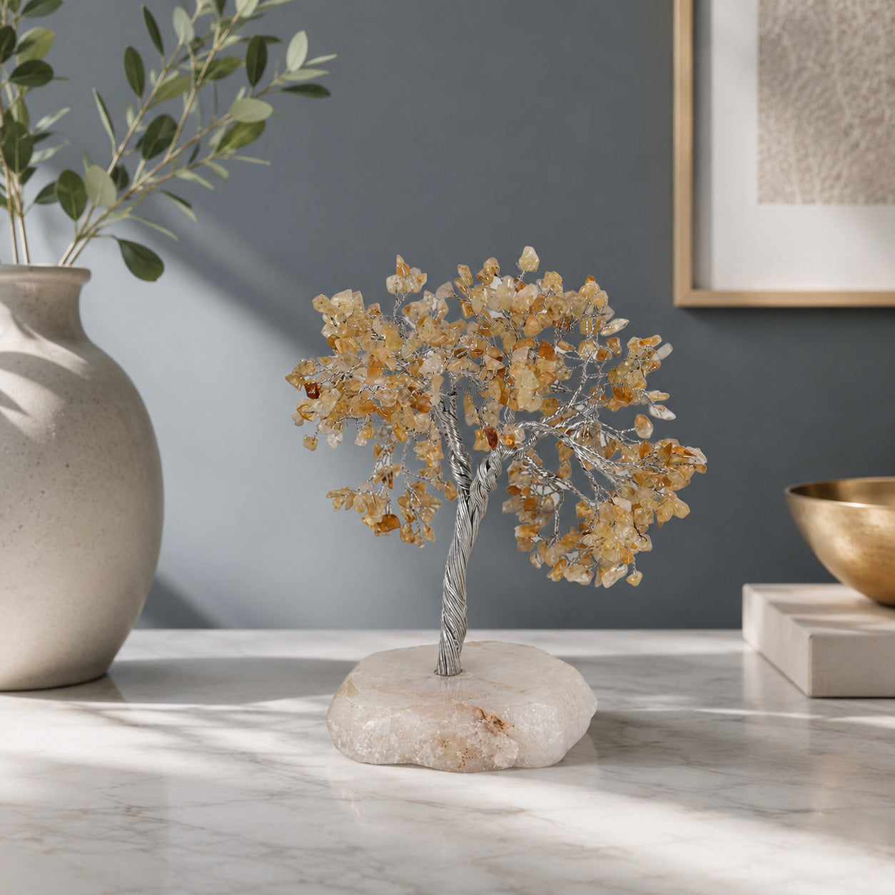 Natural Citrine Crystal Tree - 300 Beads