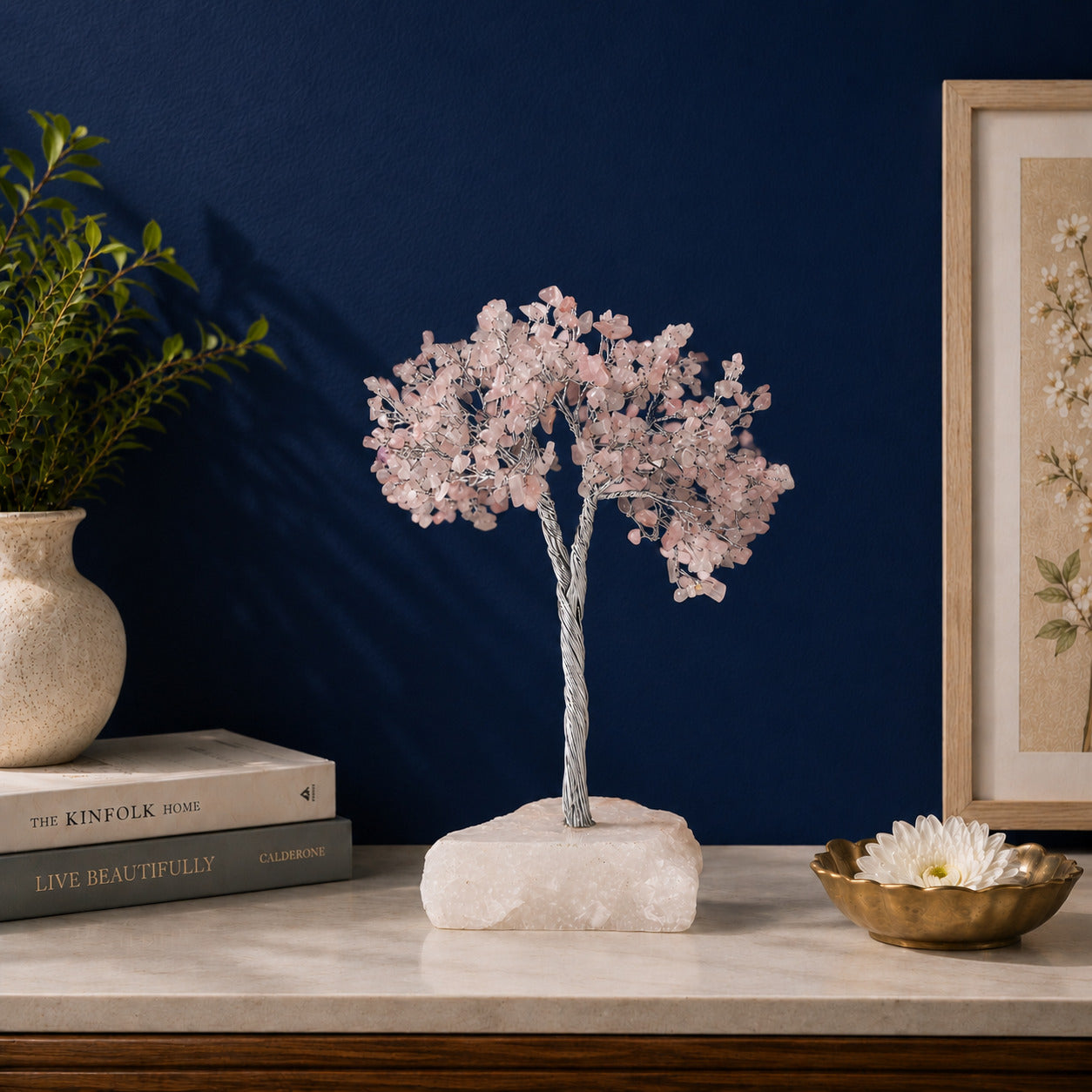 Rose Quartz Crystal Tree - 300 Beads