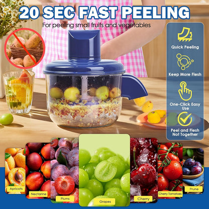 Automatic Electric Fruit Peeler for Grapes, Tomatoes & Garlic