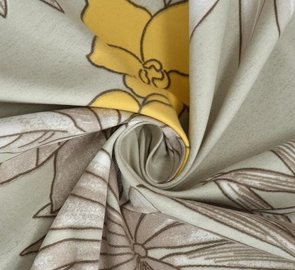 Leaf Print King Size Bedsheet with 2 Pillow Covers