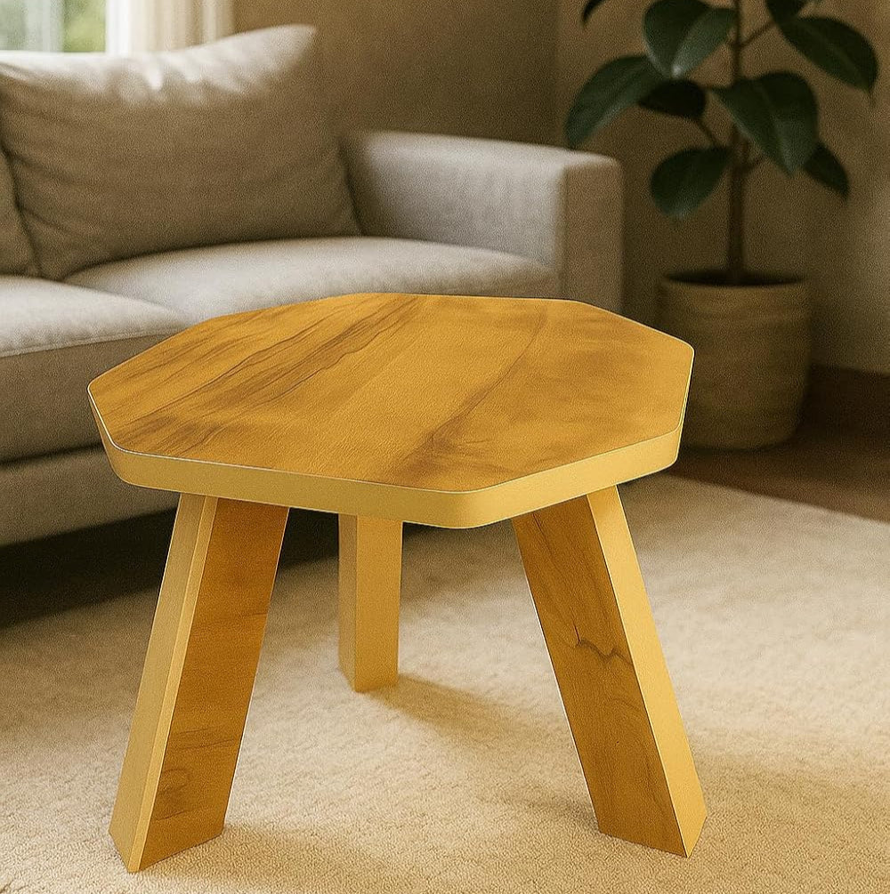 Foldable Mini Hexagonal Side Table Sturdy Legs, Perfect for Living Room