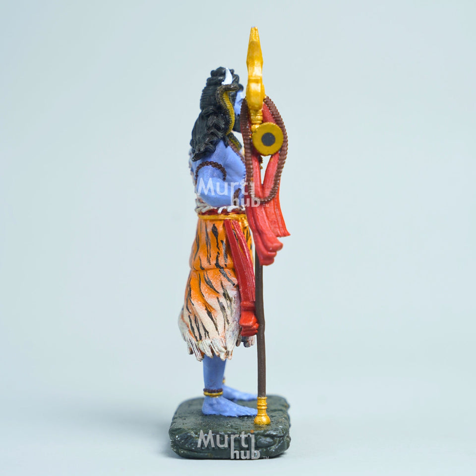 Shiva — The Protector | Exclusively Hand-Painted Standing Mahadev Idol | 12 cm