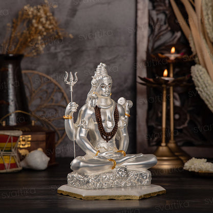 Lord Shiv Murti - Silver Plated (8 Inch)